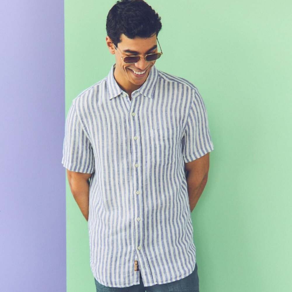 Faherty Short Sleeve Palma Linen Shirt
